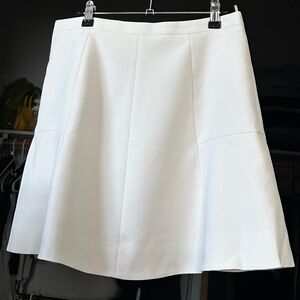 J.CREW White A-Line Skirt Knee Length Business Casual Preppy Office Size -8